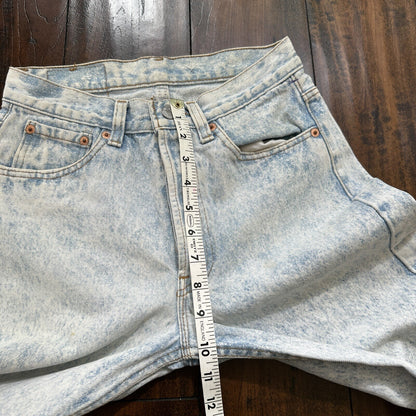 VTG 90s Levis 501 Button Fly 27x32 USA Tag Jeans Straight Wash Light X Act 25x30