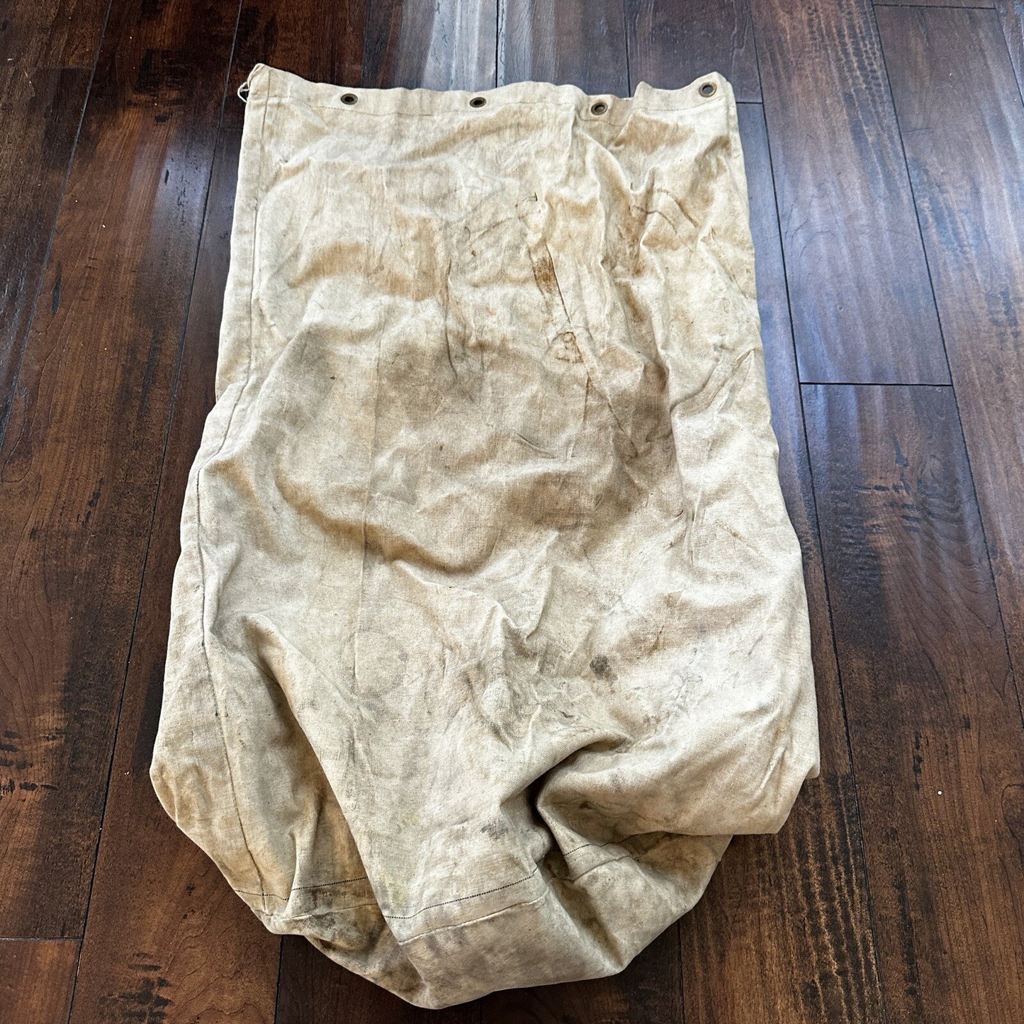 VTG WWII Canvas Garment Laundry Bag Rare Military Denim 1940s 40s 50s Stencil