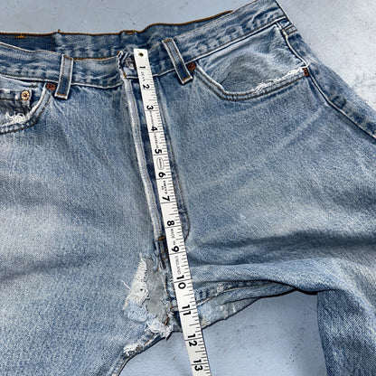 Levis 501 Vintage 90s USA XX Straight Leg Jeans 34x36 Light Wash Act 30x31