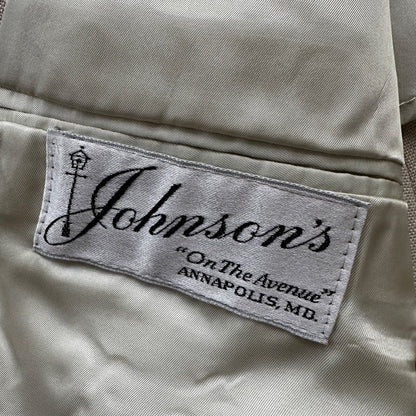 VTG Union Sport Coat Mens 42 Johnson Blazer Button Cricketer 70s 1970s Tan