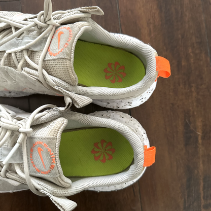 Nike Men's Crater Impact Lace Up Shoes Beige Orange Size 8.5 DB2477-100 No Box