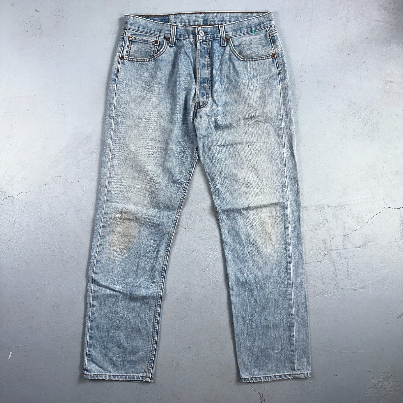 Levis 501 Vintage Y2K XX Straight Leg Jeans Blue Light Wash 34x34 Act 32x31