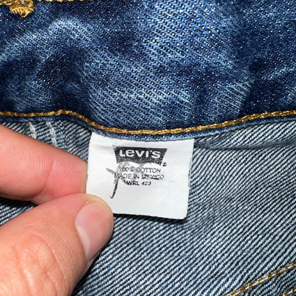 Levis 501 Vintage Y2K 90s XX Straight Leg Jeans Blue Med Wash 34X30 Act 33x30