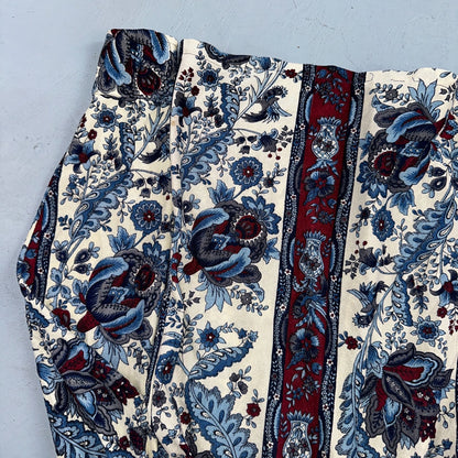 VTG 70s Disco Shirt Men’s Size Small Original 1970s Paisley Floral Rockabilly