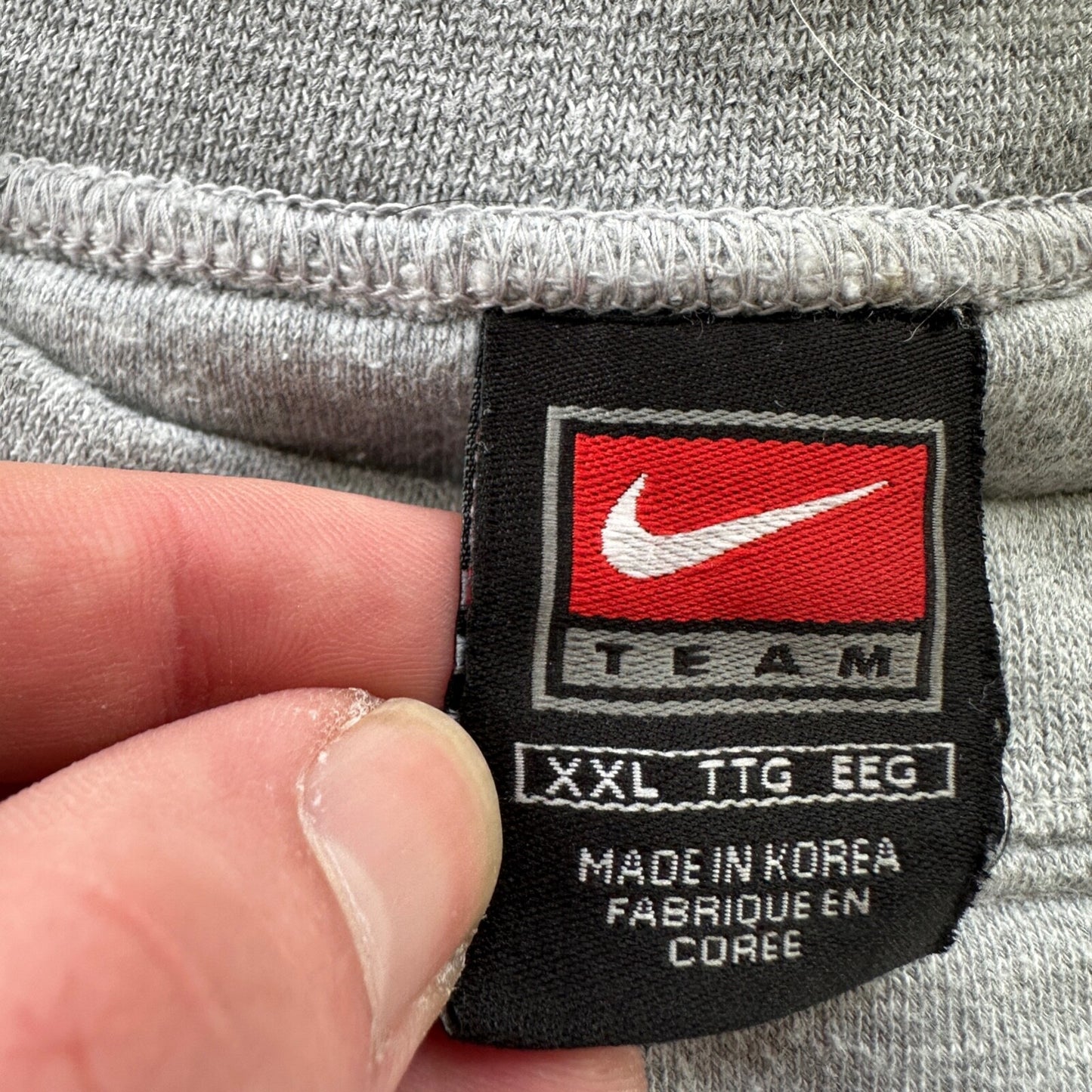 Vintage Nike Crewneck Sweater Gray Essential Super Bowl XXXV Tampa Y2K