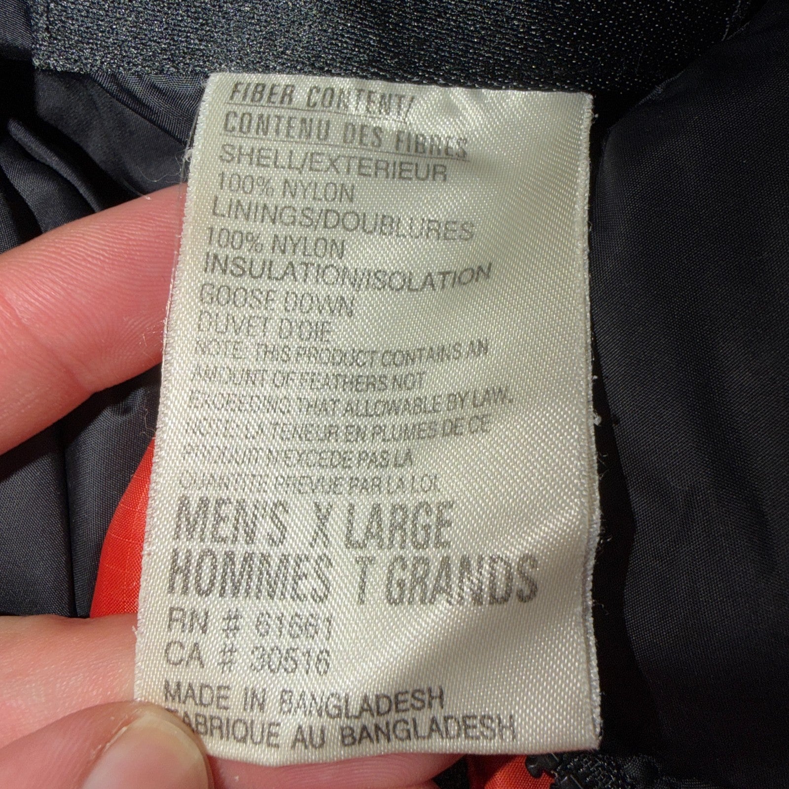 VTG The North Face 90s Nupste Vest XL Goose Down Orange Warm Damaged TNF