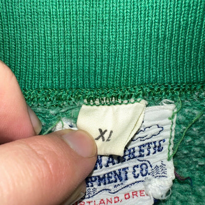 VTG 60s Oregon Track Sweatshirt Champion 1969 Drakes Rockabilly Ducks Polo Zip