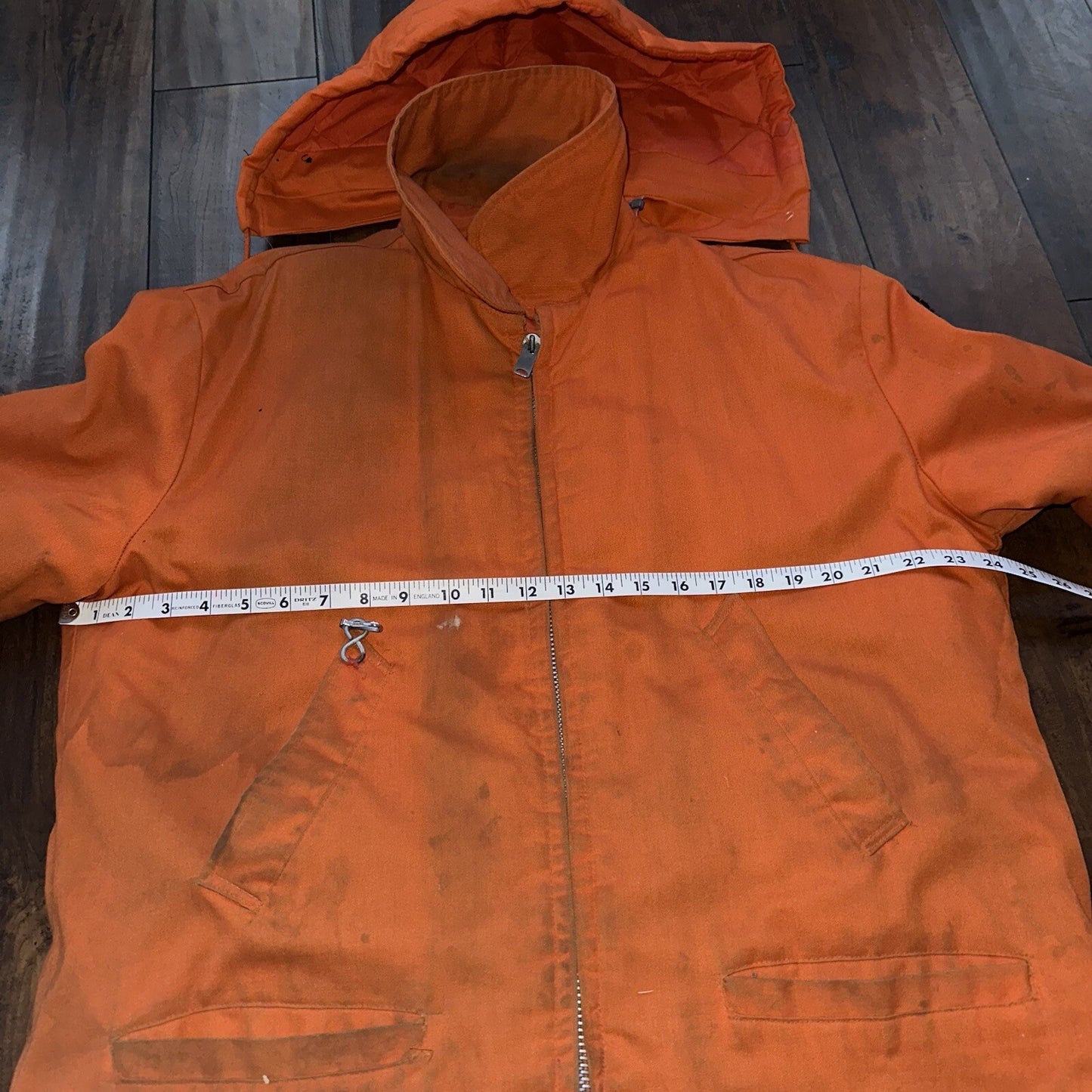 Vtg 50s 60s Hunters Friend Orange L Canvas Hunting Jacket Work Coat Rockabilly