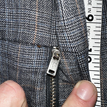 VTG Mens 3 PC Suit 42 Jacket Coat Pants Vest Plaid Rockabilly 70s 1970s Brown