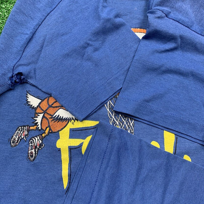 Vintage Nike T Shirt Mens Small Fowl Shot Owl Cartoon Basketball Jordan 90s