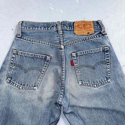 Levis 501 Vintage 80s Redline Selvedge USA XX Jeans Light Wash 28x36 Act 25x31