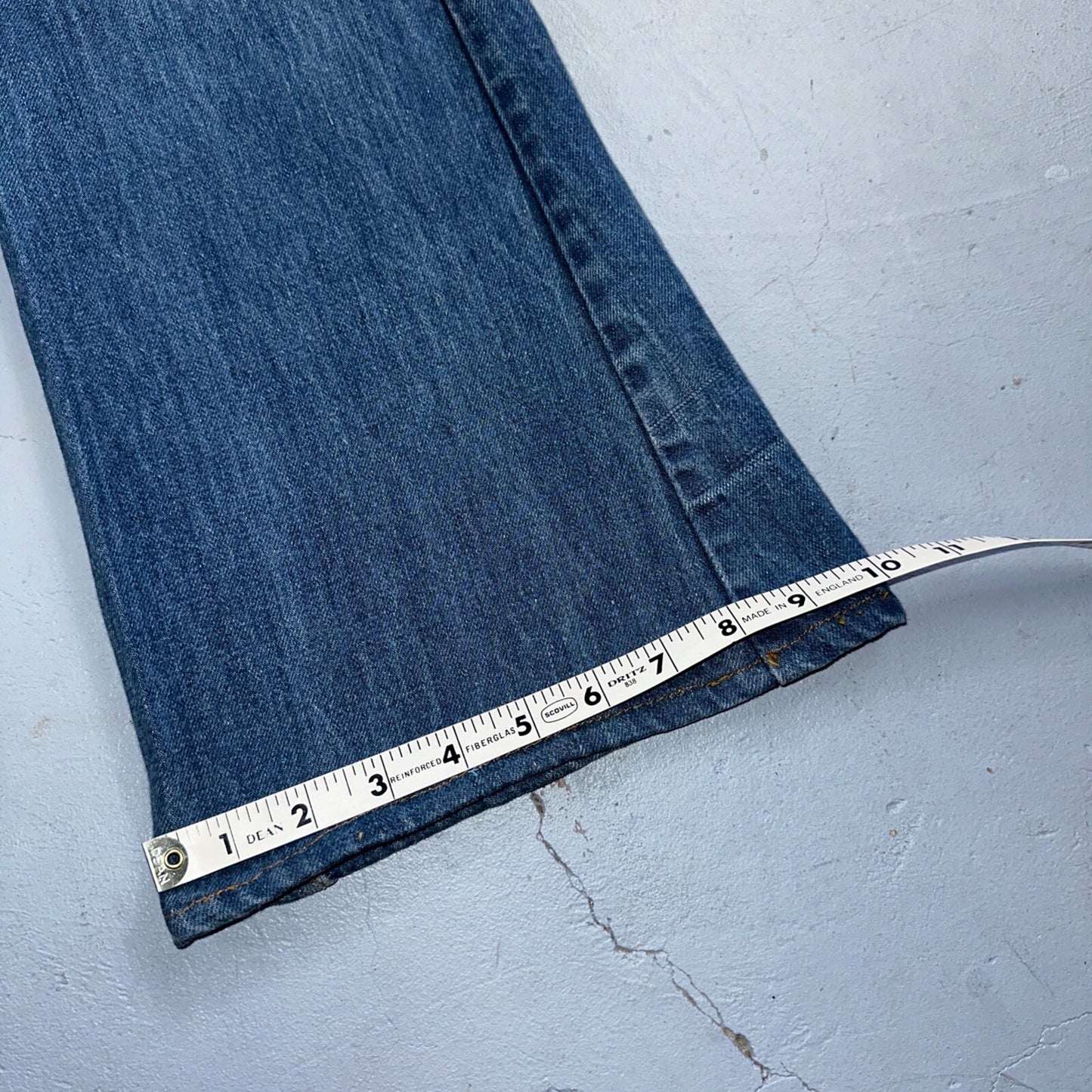 Levis 646 Vintage 70s USA Orange Tab Bootcut Flare Blue Bell Bottom Jeans 34x31