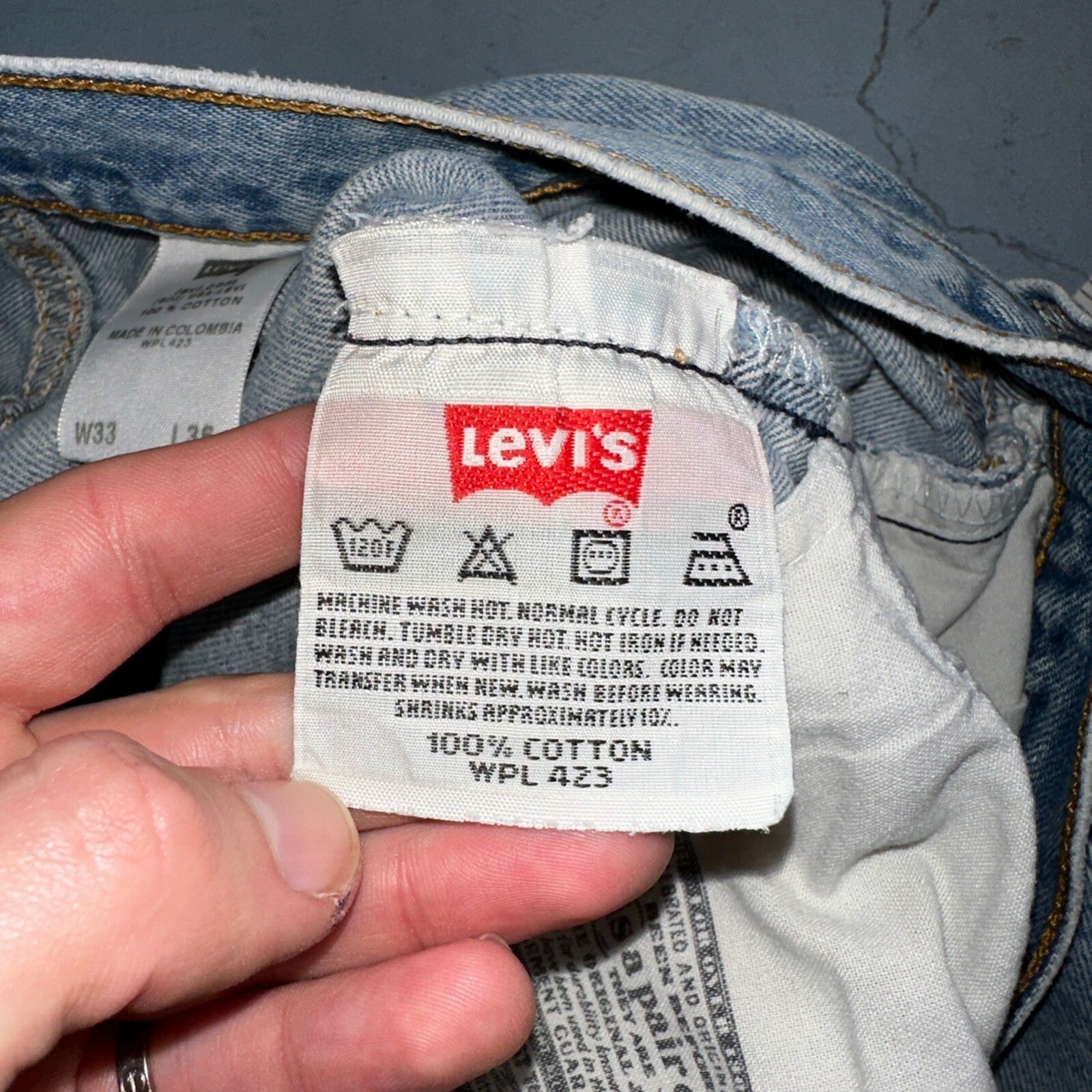 Levis 501 Vintage Y2K XX Straight Leg Jeans 33x36 Light Wash 2000s Act 31x32