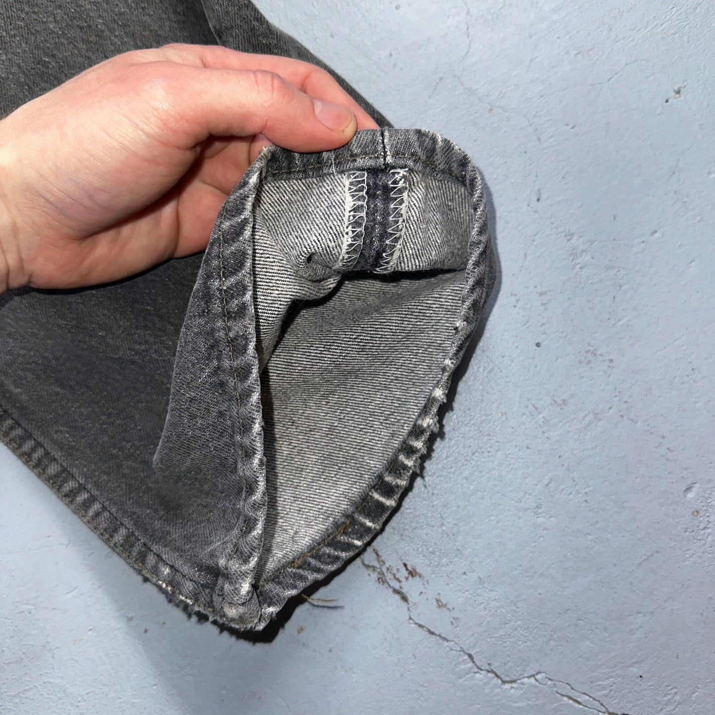 Levis 501 Vintage 90s USA XX Straight Leg Jeans Gray Light Wash 38x30 Act 36x29