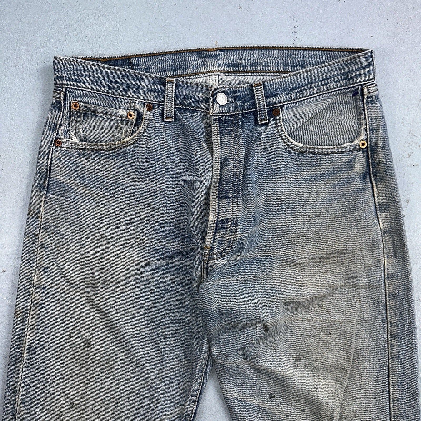 Levis 501 Vintage 90s Y2K XX Straight Leg Jeans Blue Med Wash 34x32 Act 33x31