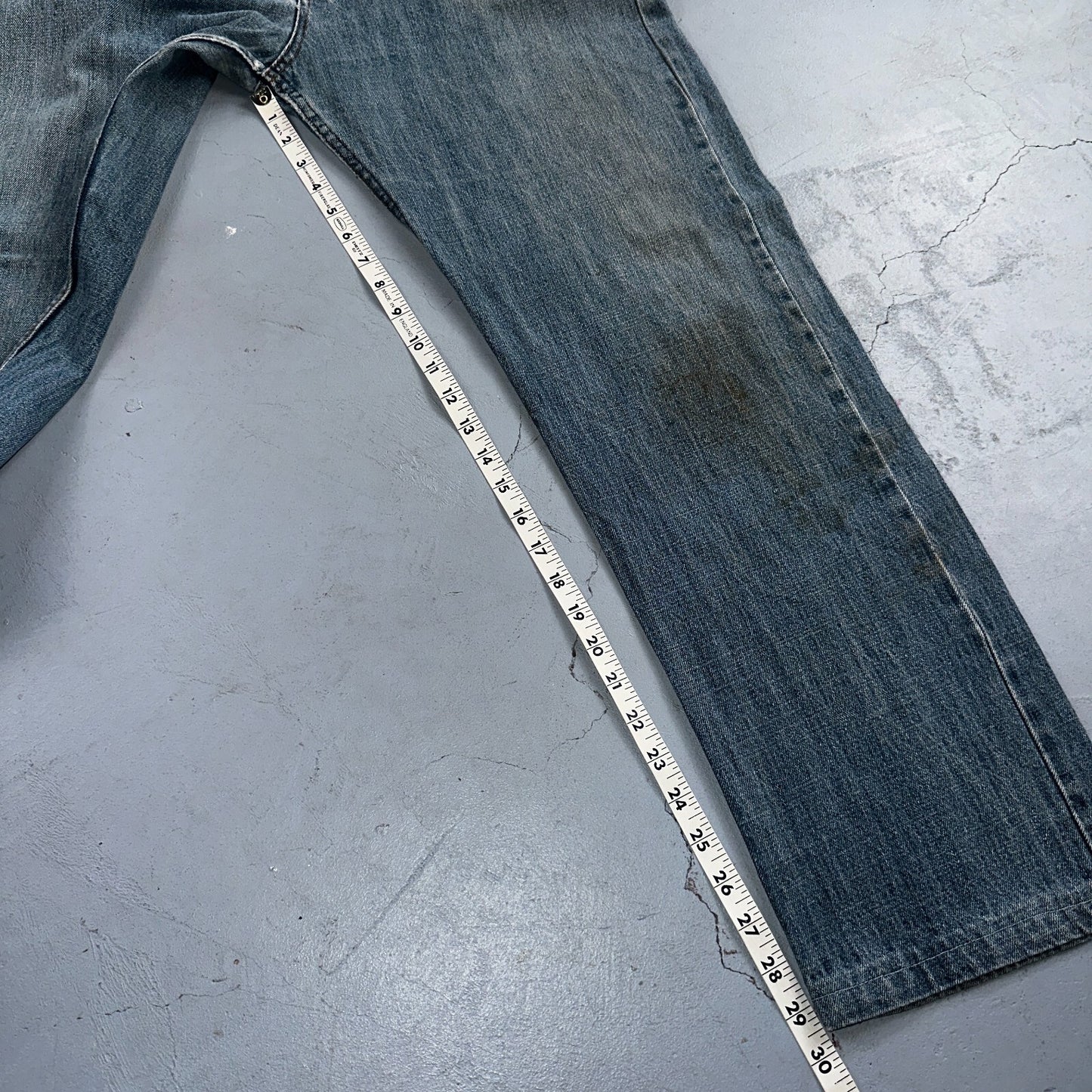 Levis 501 Vintage Y2K XX Straight Leg Jeans Blue Med Wash 38x36 Act 37x29