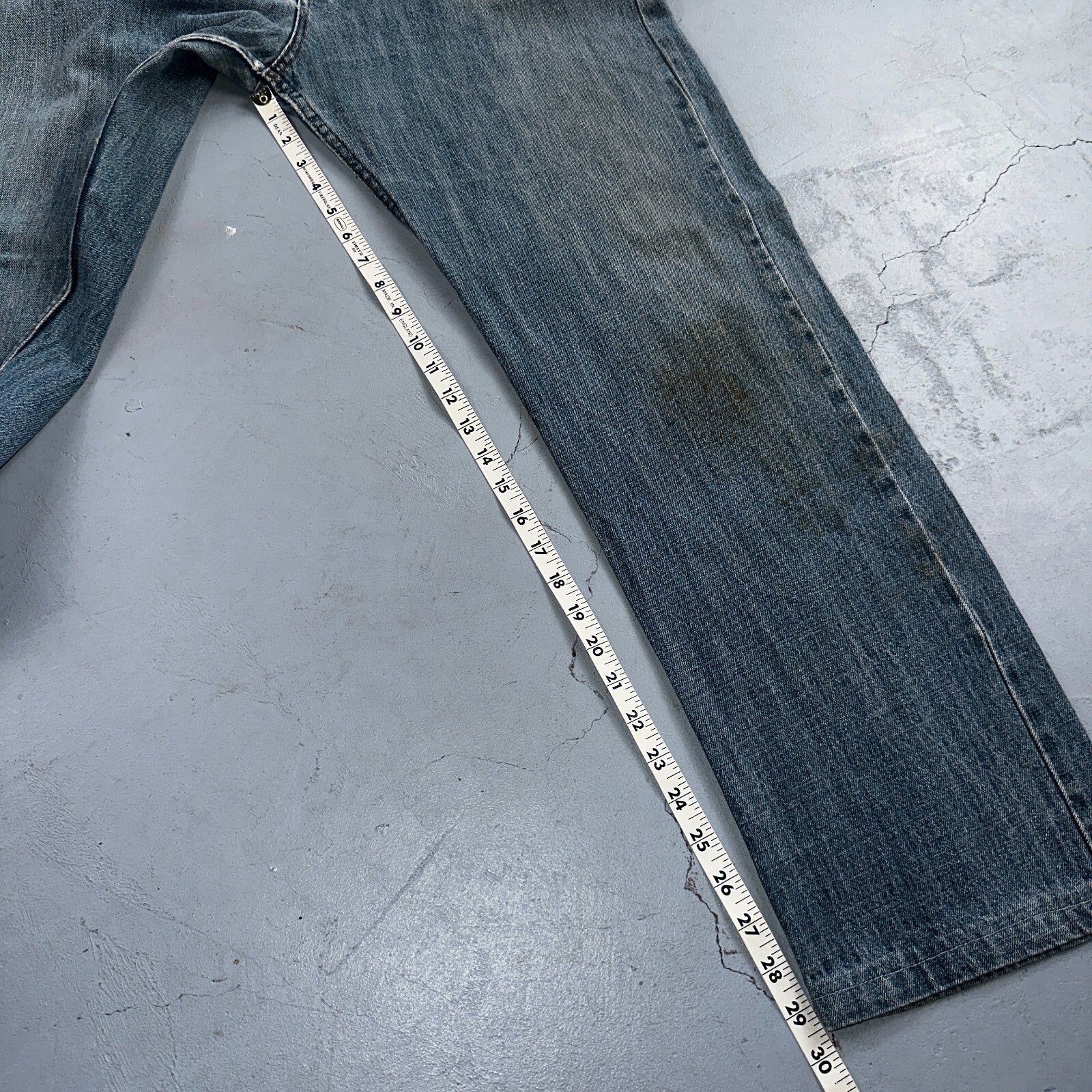 Levis 501 Vintage Y2K XX Straight Leg Jeans Blue Med Wash 38x36 Act 37x29