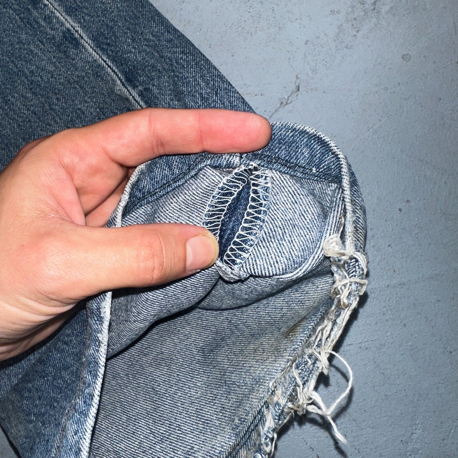 Levis 501 Vintage 90s Europe Straight Leg Jeans Blue Light Wash 36x36 Act 34x29