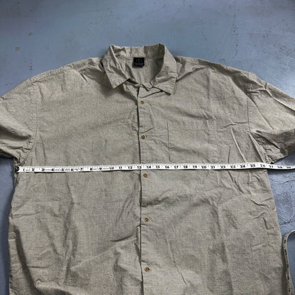 Nike Golf Tiger Woods Button Up Hawaiian Plaid Men's 2XL Shirt Gray Down Basic