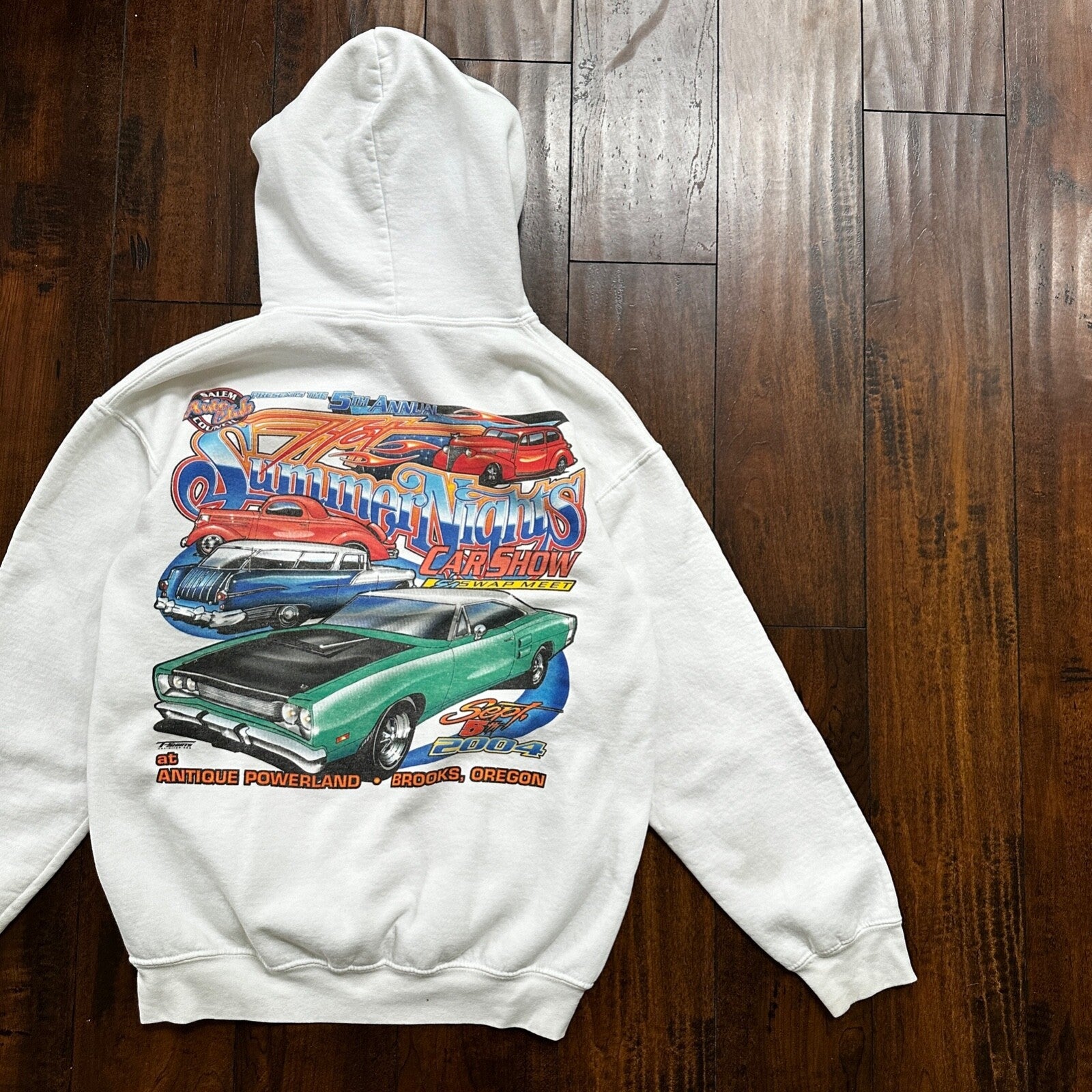 Car Show Vintage Sweatshirt Crewneck Sweater 2004 Portland Oregon Racing Cool