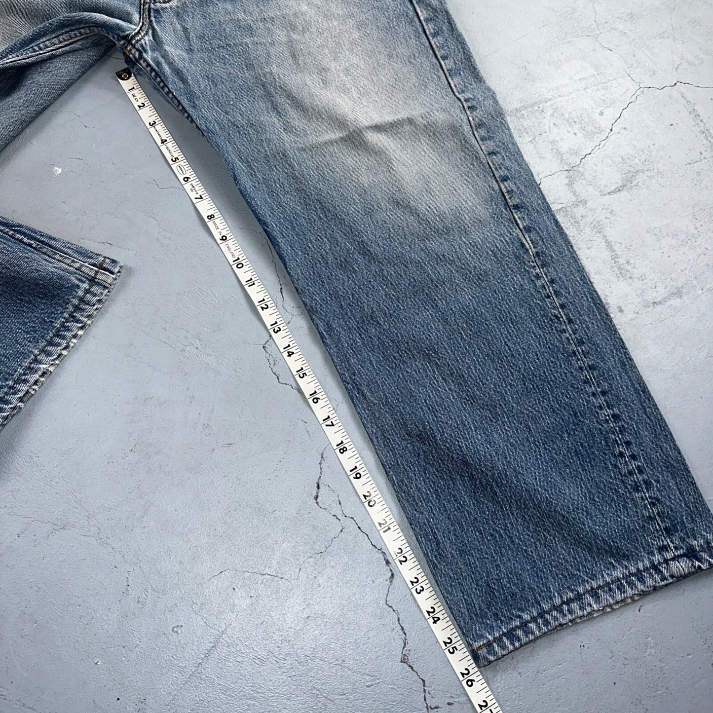 Levis 501 Vintage 90s USA XX Straight Leg Jeans Blue Light Wash 42x30 Act 41x26