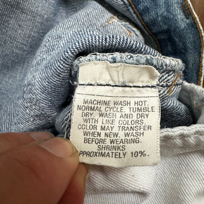VTG 80s Levis 501 Button Fly 32x36 USA Tag Jeans Straight Wash Blue XX Act 29x32