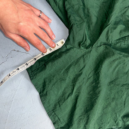 Nike Vintage Green Nylon Shorts Swoosh 2XL 90s White Tag 5” Inseam Running Swim