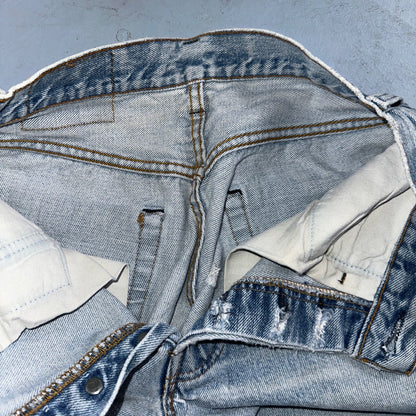 Levis 501 Vintage 80s Redline Selvedge USA XX Jeans Light Wash 27x34 Act 25x29