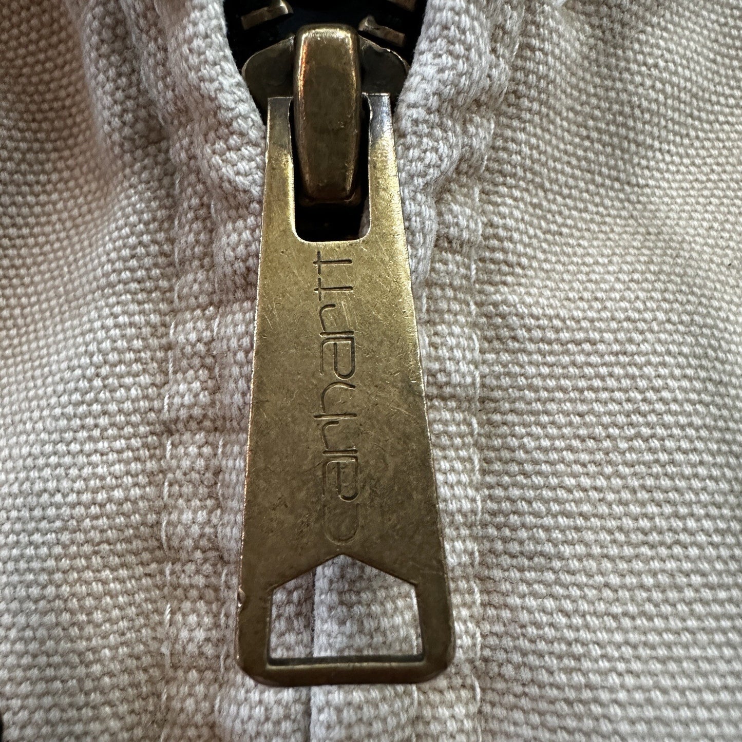 VTG 90s Carhartt Hooded Quilted Lined Tan Duck Canvas Jacket JQ295 2XL