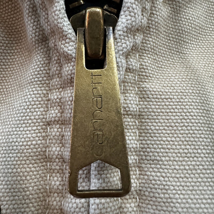 VTG 90s Carhartt Hooded Quilted Lined Tan Duck Canvas Jacket JQ295 2XL