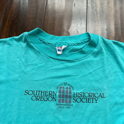 Southern Oregon Vintage T Shirt Hanes XL Single Stitch Teal PDX Portland 80s