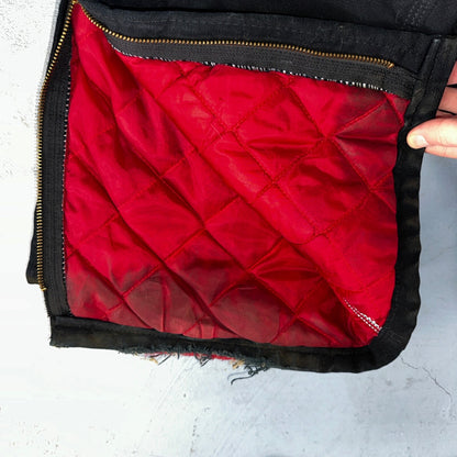 Carhartt Overalls Black Canvas Carpenter Lined R02 BLK USA Made Men’s 34x32