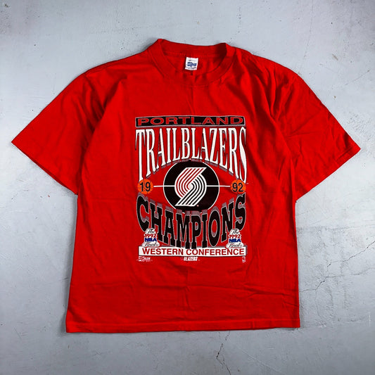 Portland Trail Blazers 1992 NBA Finals T-Shirt VTG Western Conference USA Salem
