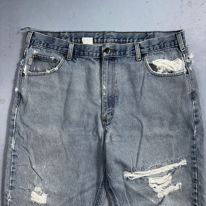 Carhartt B17 DST Relaxed Fit Denim Blue Jeans Mens 40x32 Workwear Denim
