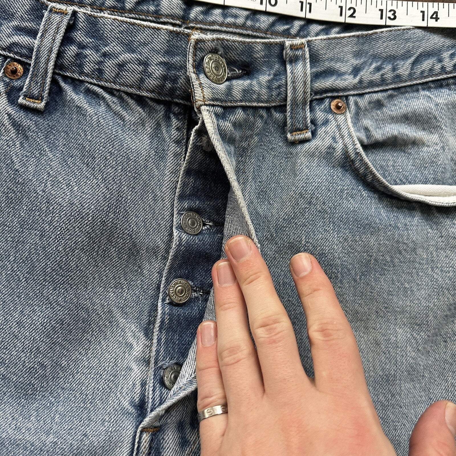 Levis Vintage 80s Redline Selvedge USA 501 XX Jeans 66 70s 36x32 Act 32x28