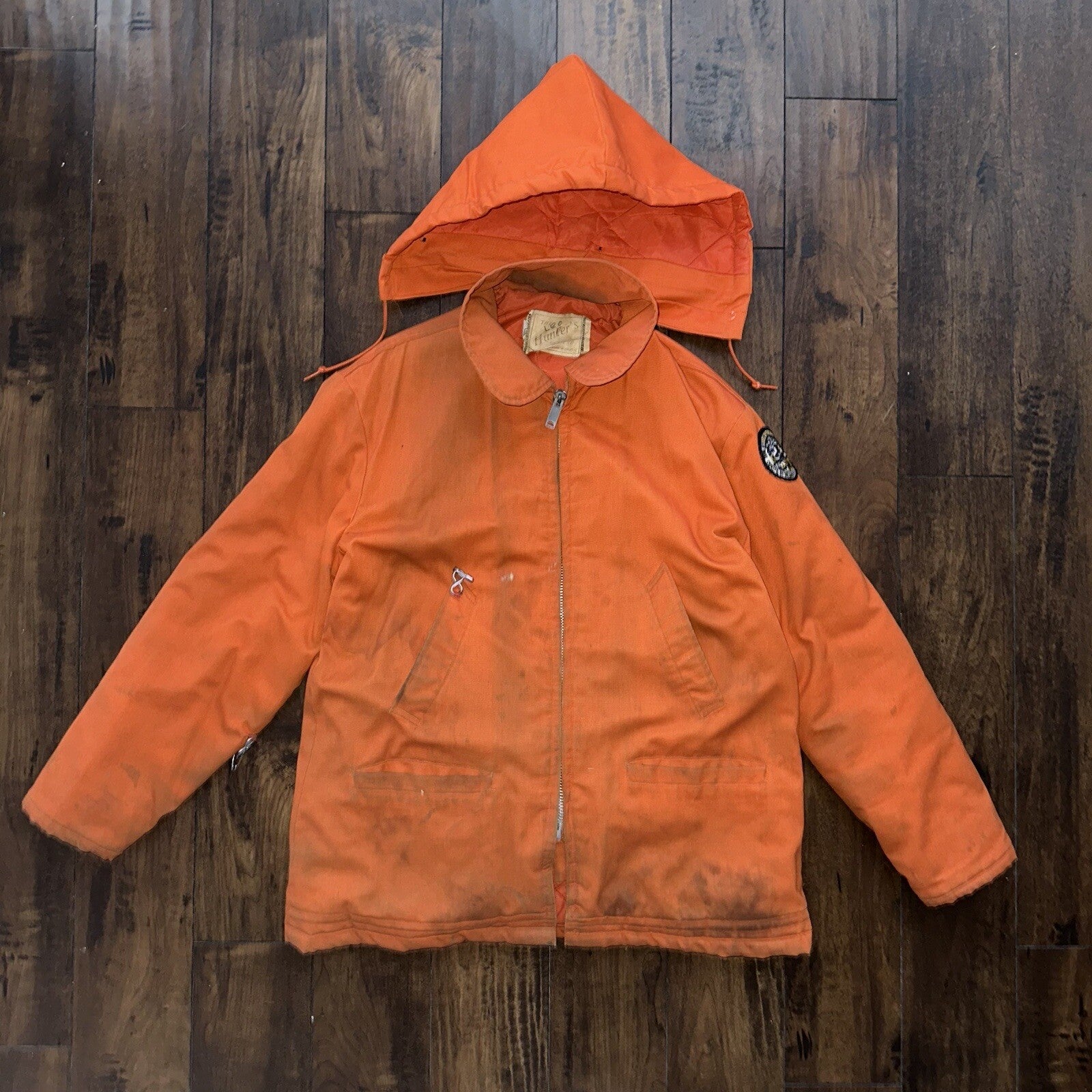 Vtg 50s 60s Hunters Friend Orange L Canvas Hunting Jacket Work Coat Rockabilly