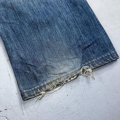 Levis 501 Vintage Y2K XX Straight Leg Jeans Blue Med Wash 34x34 Act 32x29