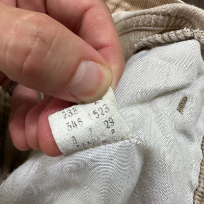 Levis 684 VTG Corduroy Pants Bell Bottom USA 30x27 Boot Cut 1970s 70s Beige