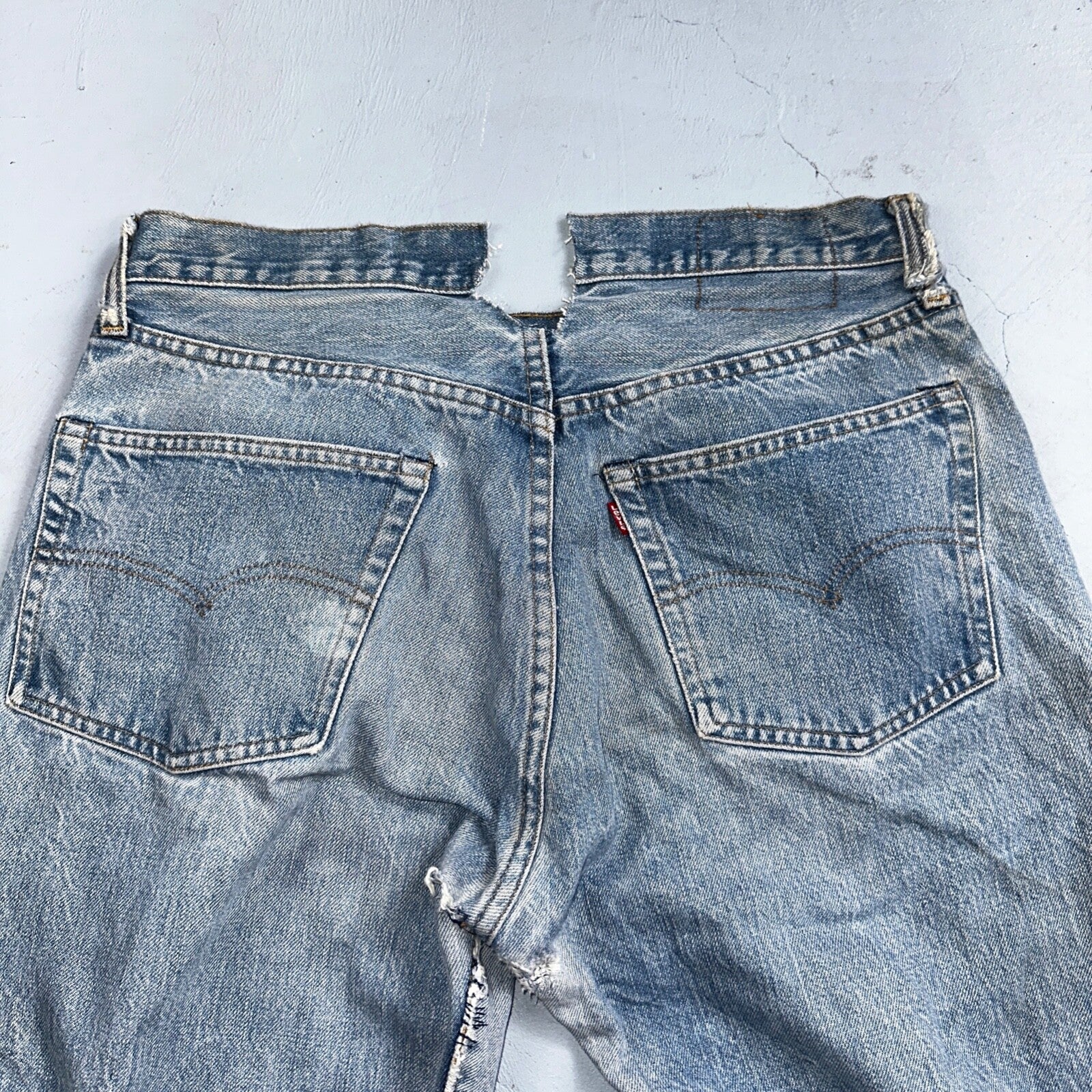 Levis 501 Vintage 80s Redline Selvedge USA XX Jeans Light Wash 32x34 Boot Cut