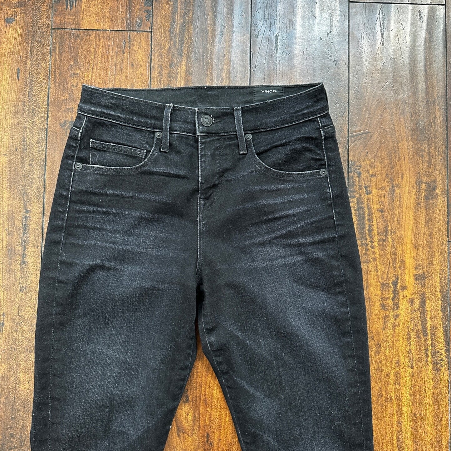 Vince Womens Skinny Jeans Black 26 Low Rise Dark 26x30 DV279B2925