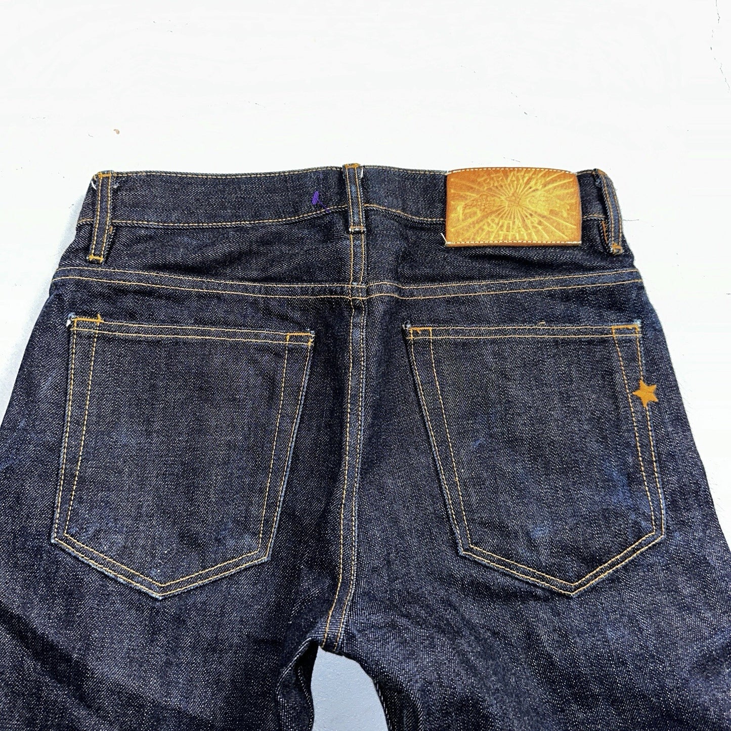 Brave Star Jeans Mens 30x30 Blue Selvedge Cone Denim Dark Wash Button Fly