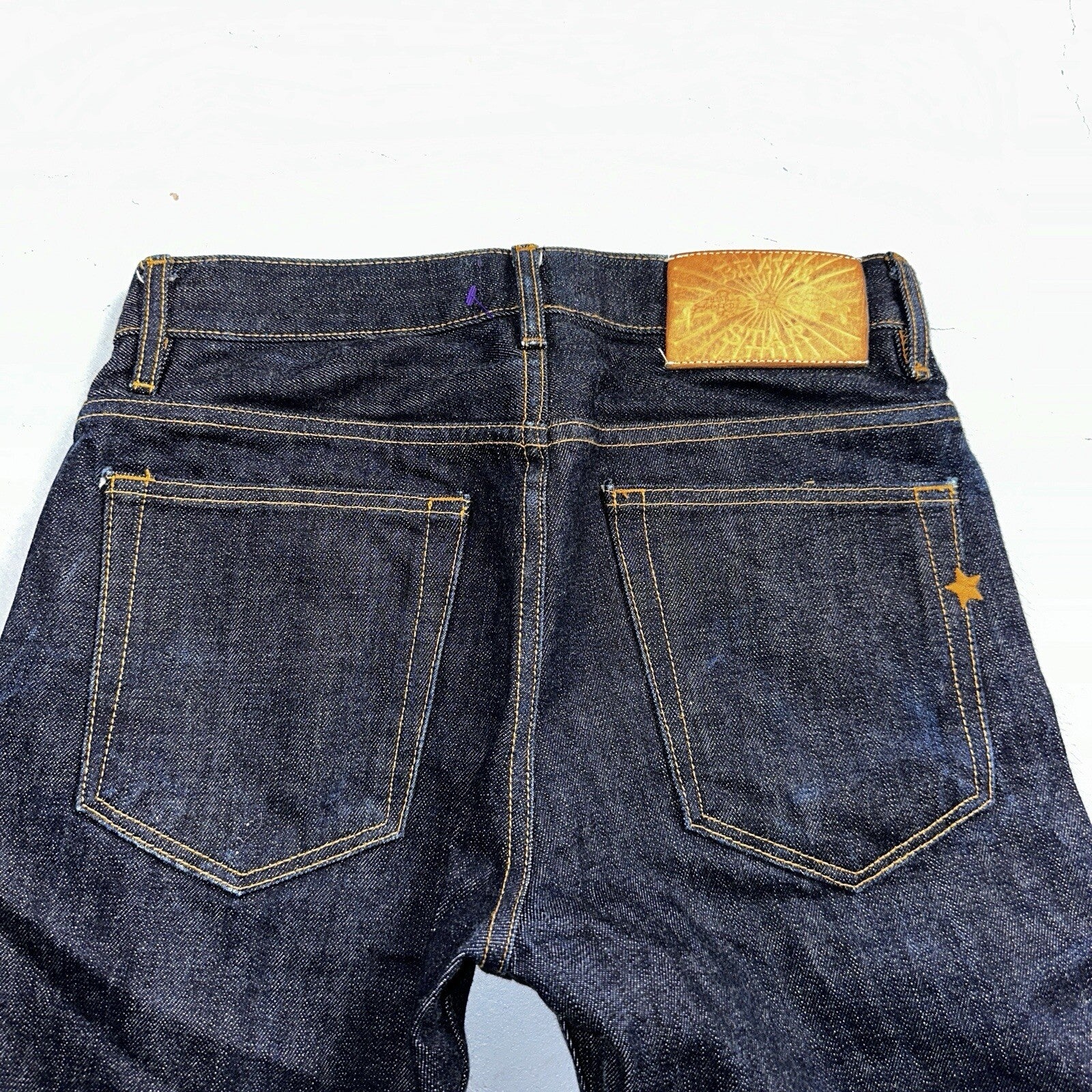 Brave Star Jeans Mens 30x30 Blue Selvedge Cone Denim Dark Wash Button Fly