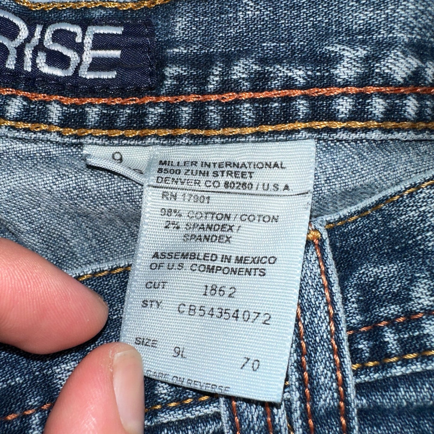 VINTAGE Cruel Girl Jeans Womens 9 Long Regular Low Rise Wide Leg Med Wash Denim