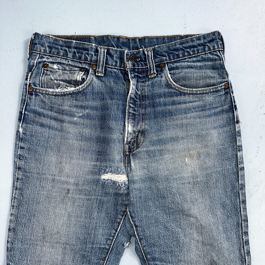 Levis 517 Vintage 70s SS USA Red Tab Bootcut Flare Blue Jeans Talon Act 29x32