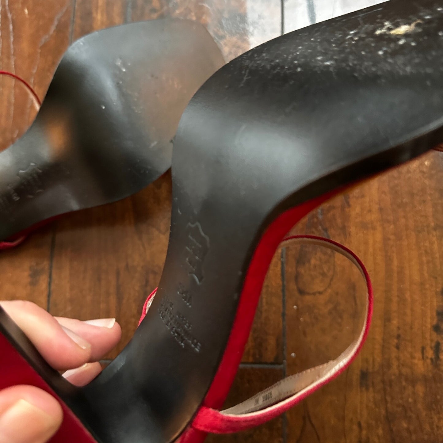 Sam & Libby Diva Sl Red Women Size 8.5 M Sandal Heels Ankle Strap Sexy Nice