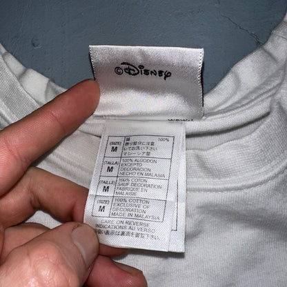 Disney World Character Spellout Cartoon VTG T Shirt Y2K Embroidery Rare Cool