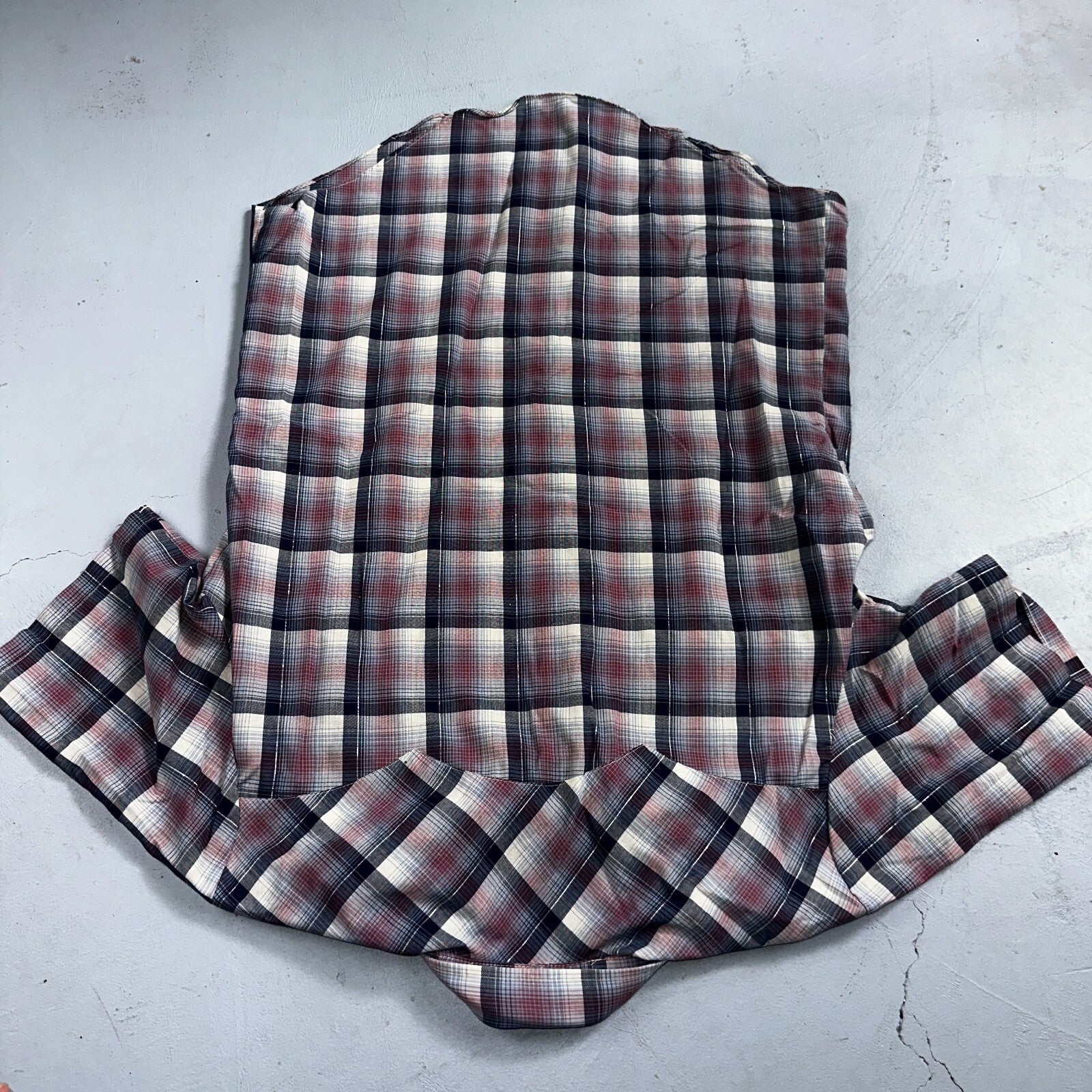 Levis VTG 1980s Pearl Snap Button Shirt Mens L Plaid 80s Cowboy Shirt Korea SS