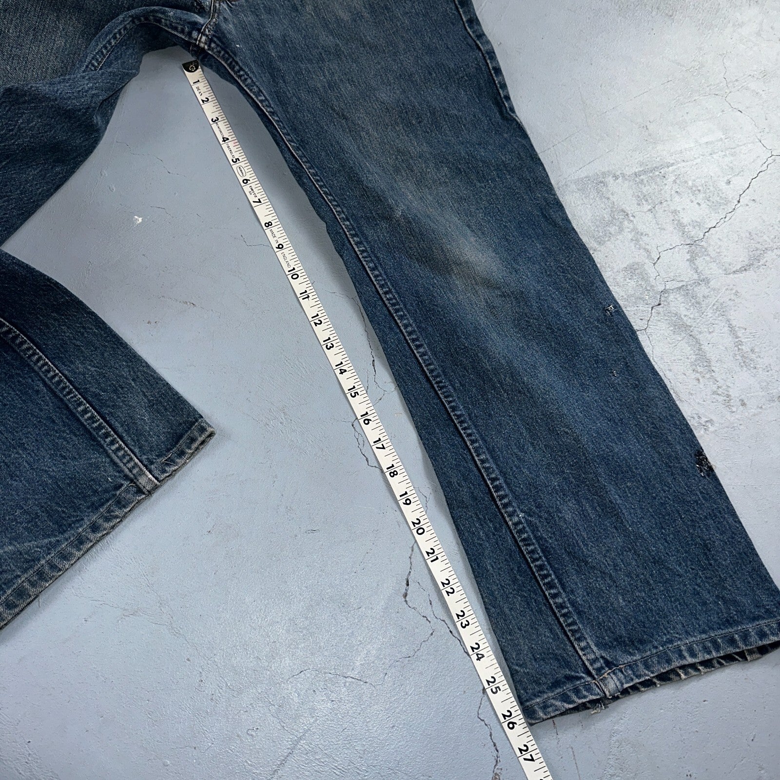 Levis 517 Vintage 80s USA Orange Tab Bootcut Flare Blue Worn Jeans Act 32x26