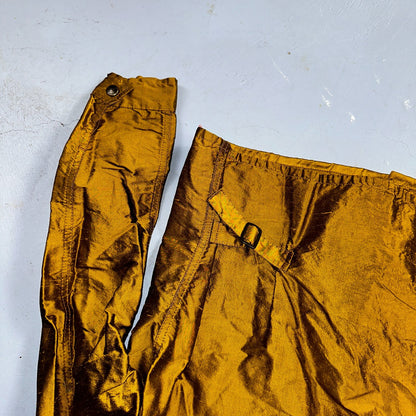 Romeo Gigli Yellow Gold Silk Button Jacket Shirt Blouse VTG Size 42 Italy RARE