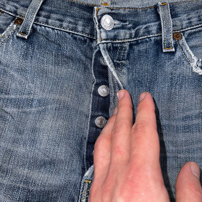 Levis 501 Vintage Y2K XX Straight Leg Jeans Blue Med Wash 34x36 Act 33x30